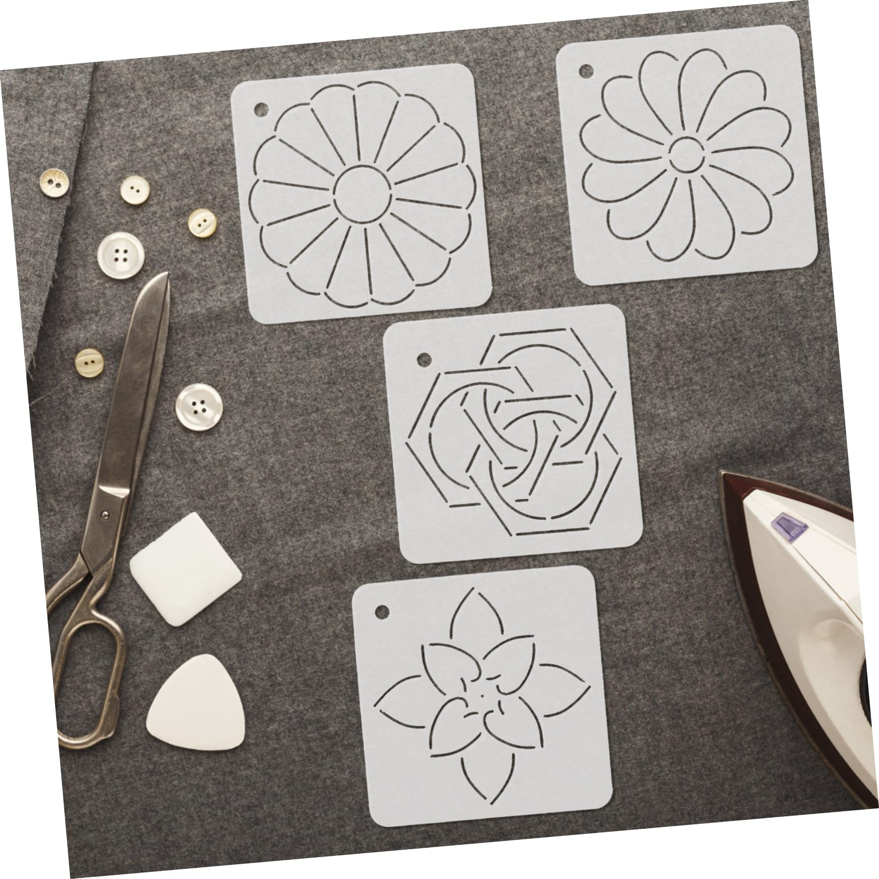 Anneome 18piezas Plantillas De Acolchado Acrílicas Moldes De Costura y Para Manualidades Para Patchwork y Proyectos De Costura