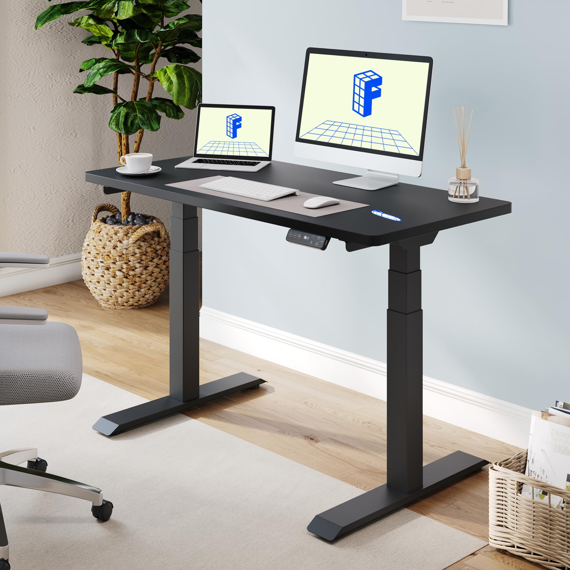 FLEXISPOT E7 Mesa de pé elétrica com capacidade de 161 kg, motor