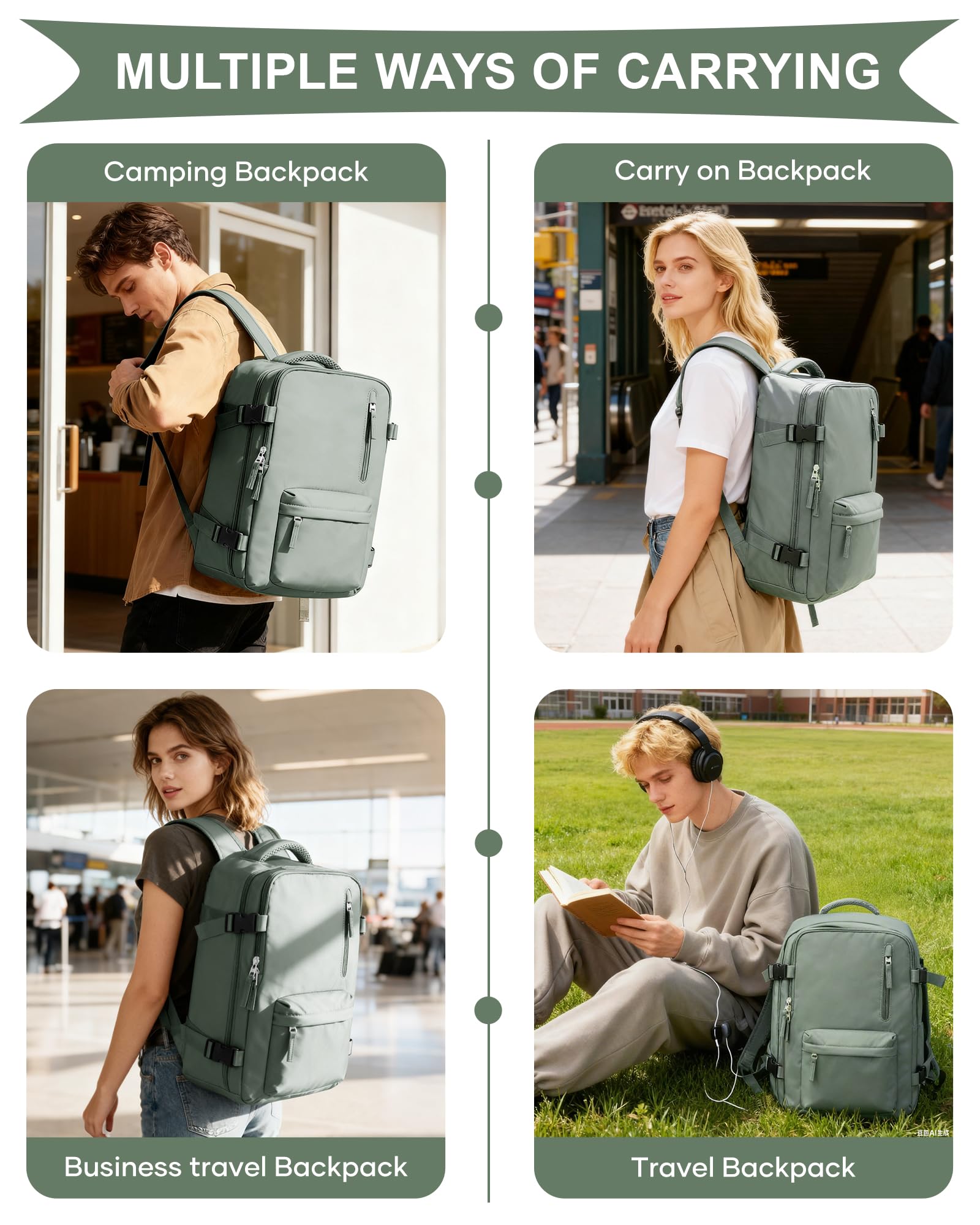 SZLX Mochila al Vacio con Bomba Equipaje de Mano 40x30x20 Ryanair Vueling Wizzair Easyjet Mochila Viaje Cabina Avion 40x20x25 Ryanair Mujer Mochila de transporte Impermeable para Computadora Portátil — view 7