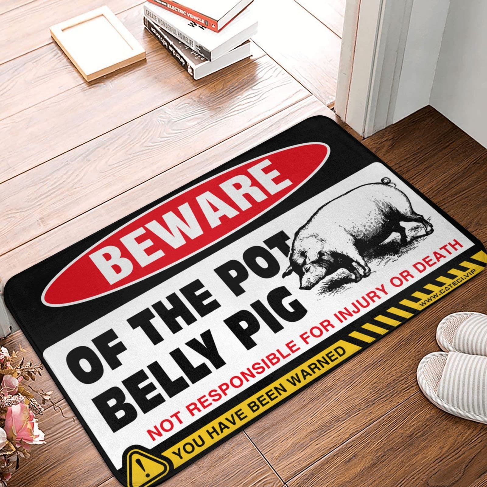 Amazon.com: Abipuir Outdoor Doormats Beware of Pot Belly Pig Door Mat  Halloween Kitchen Accessories Halloween Mat (Color : MD3880, Size :  16x20in) : Sports u0026 Outdoors