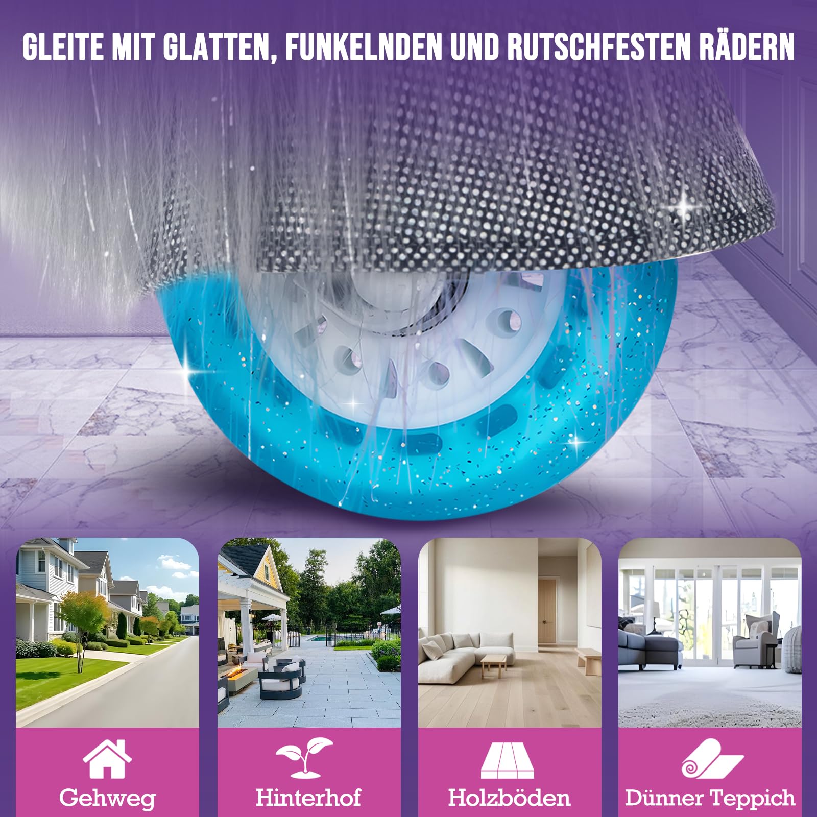 PonyCycle Modell Y Einhorn zum Reiten | Grau | 3-4 Jahre | mit Bremse | Reit-Einhorn für Kinder, Pailletten-Horn & 4 Sounds, beweglicher Sattel, Handbremse, leise Räder, Indoor & Outdoor, Größe 3