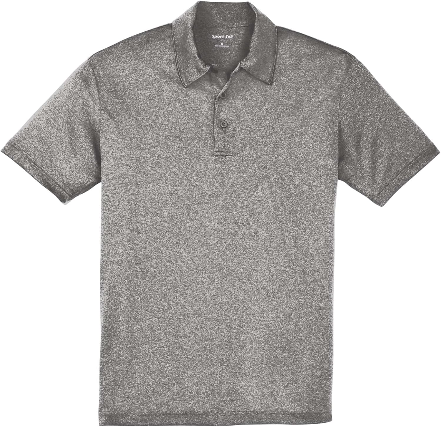 SPORT-TEK Unisex Heather Contender Polo | Short Sleeve Collared Shirt for Men & Women, Casual Fit Top for Work, Tennis & Golf