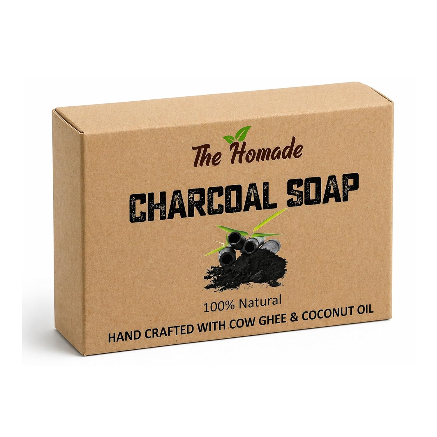 Charcoal Soap – Activated Charcoal Herbal Soap – Deep Cleansing, Tan Removal, Skin Detox – Anti-Acne, Anti-Pollution – 10...