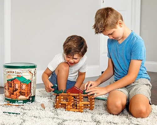 Miniatura 5 de Juego de construcción de estaño 100 aniversario de Lincoln Logs Marrón