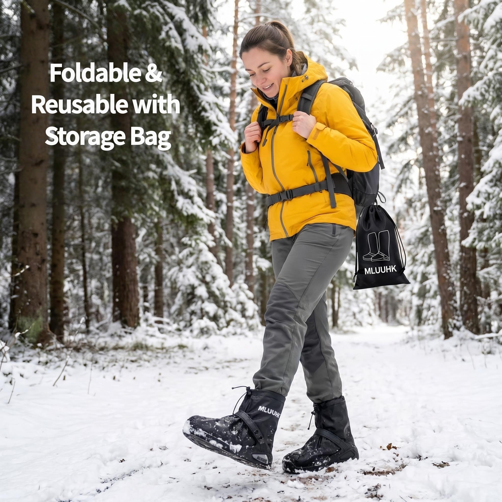 Fundas impermeables para zapatos, reutilizables, antideslizantes, para ciclismo, camping, pesca, viajes