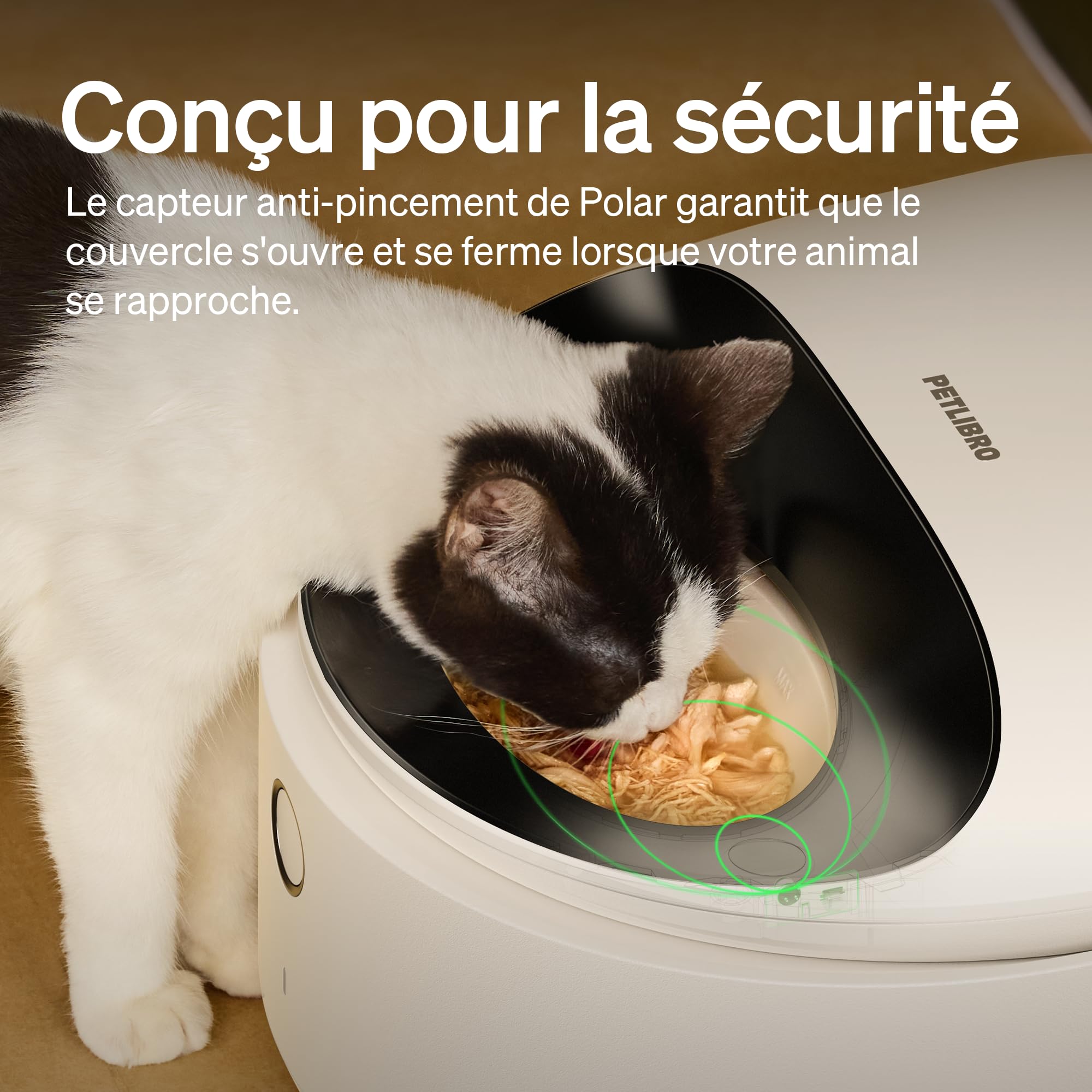 PETLIBRO Distributeur Nourriture Humide Chat, 2,4 GHz WiFi Contrôle par Application Wi-FI, avec Refroidissement Semi-conducteur, 3 Jours de Fraîcheur, Distributeur Croquettes Chat Humide (Blanc)