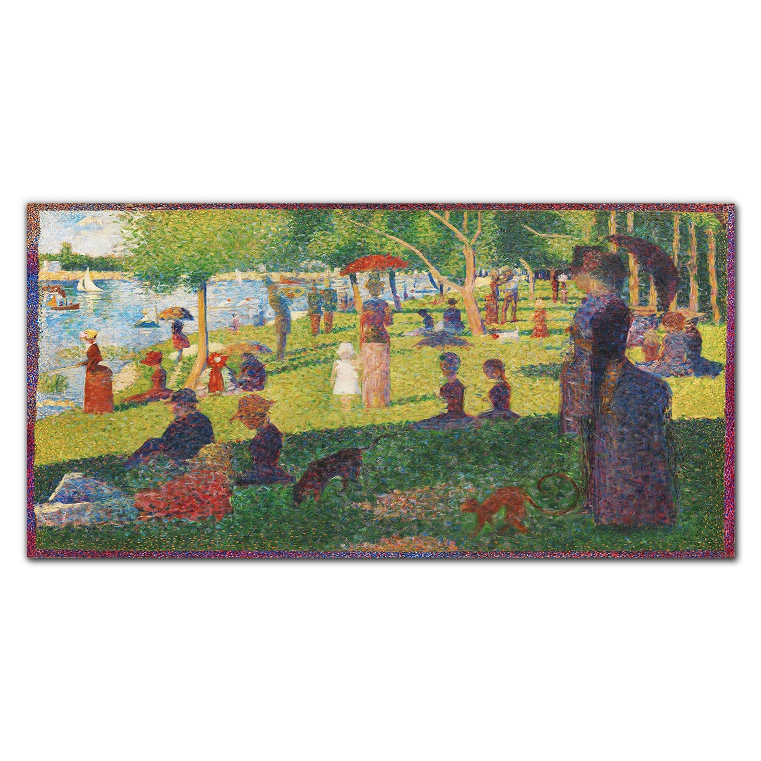 Crédence de cuisine adhésive en verre trempé 120x60 cm motif Les Gens de la Nature reposent