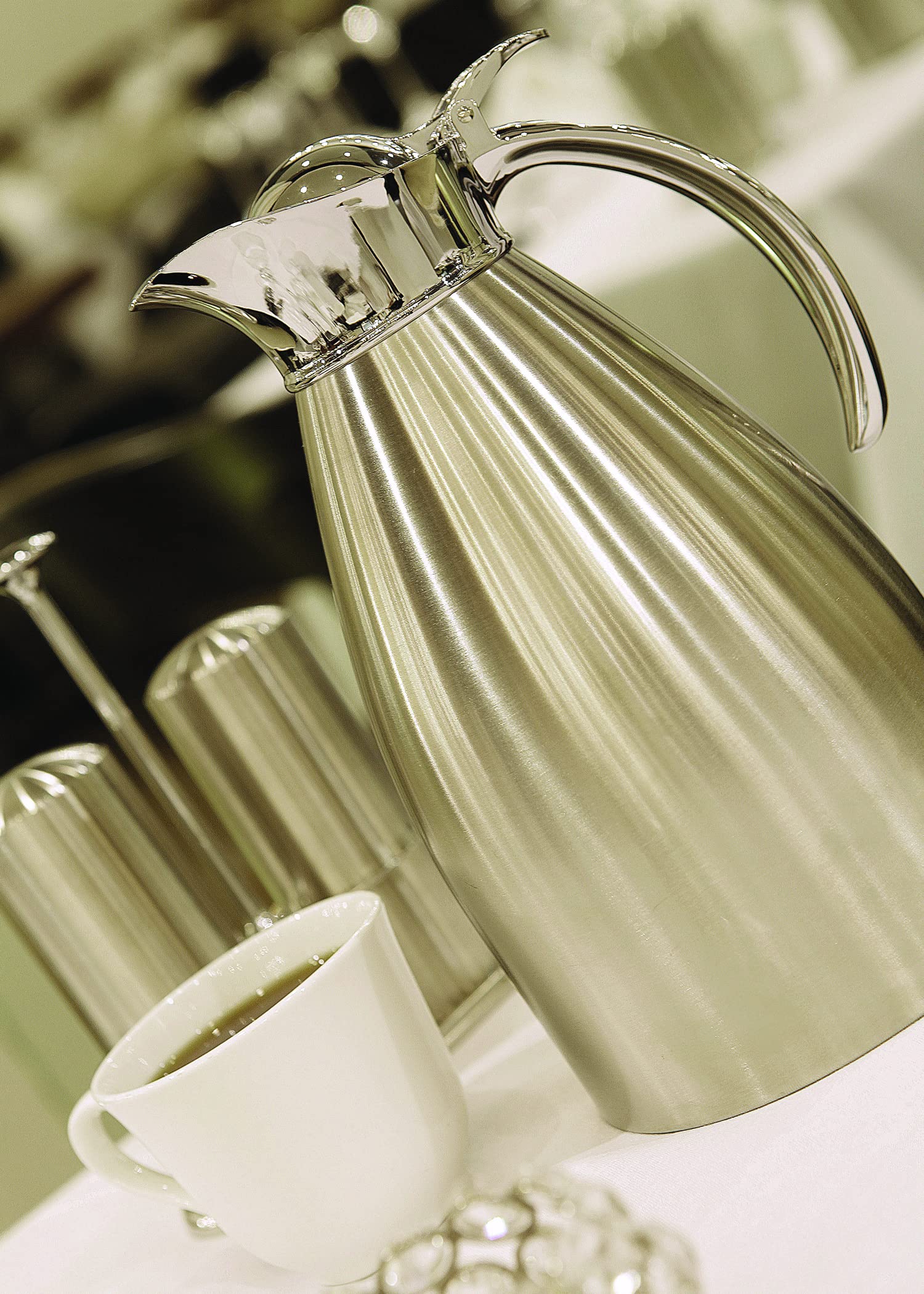 Service Ideas MAR15PS Marquette Series Original, Vacuum Insulated Carafe, Stainless Vacuum, 50.7 Ounce, Polished Finish