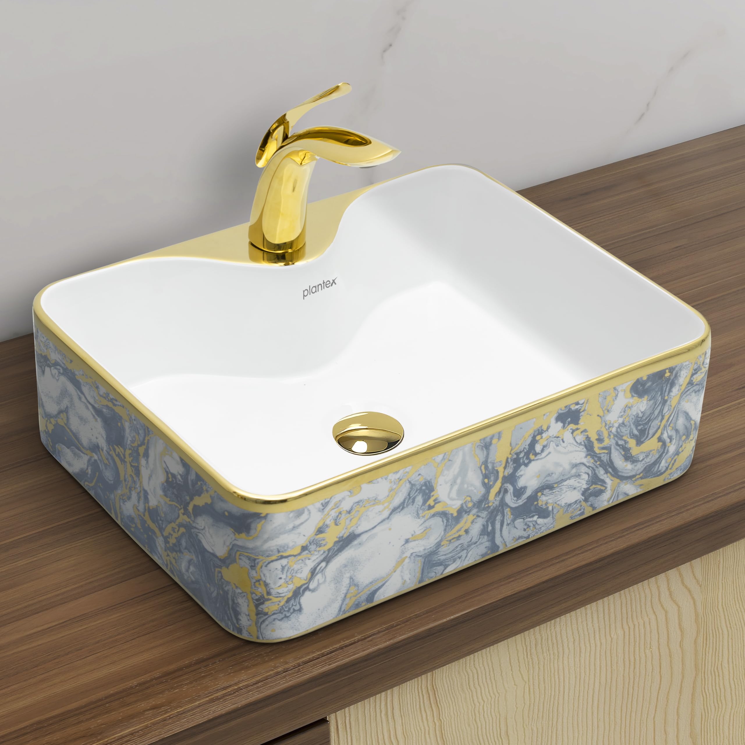 Plantex Ceramic TableTop Wash Basin/Basin for Bathroom/Bathroom Vessel Sink/Washbasin - Indo European Collection (NC-440, 19 x 15 x 5.5 Inch) (B0CS9RFFVR) Amazon Price History, Amazon Price Tracker