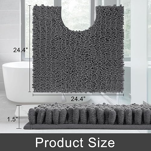 Miniatura 330 de Yimobra - Tapete de baño largo de felpilla, grande de 55.1 x 24 pulgadas, microfibra gruesa, absorbente, extrasuave, antideslizante, peludo, lavable