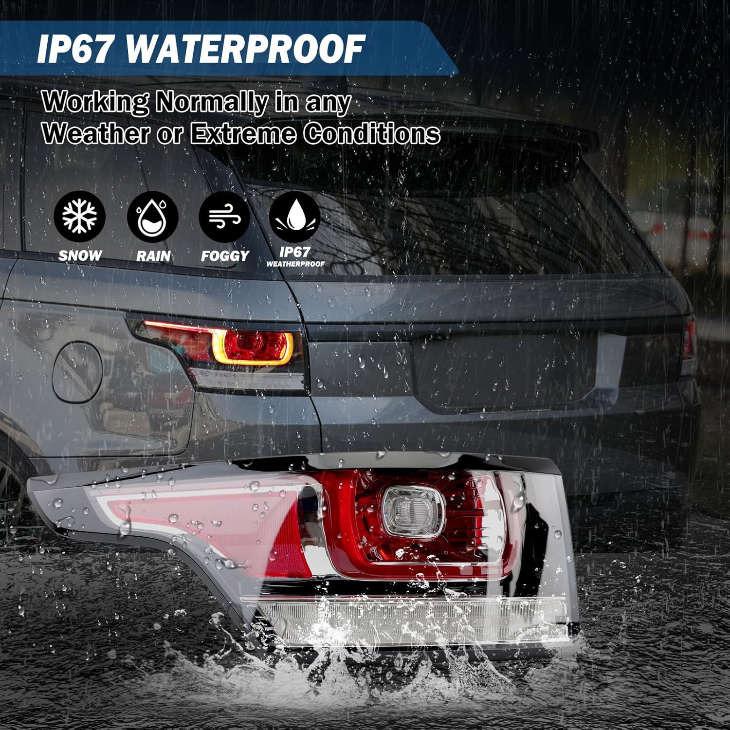 Tail Light for Range Rover Sport L494 2014 2015 2016 2017 Driver Side Clear Rear Lamp Brake Light LR061589-B(Left)