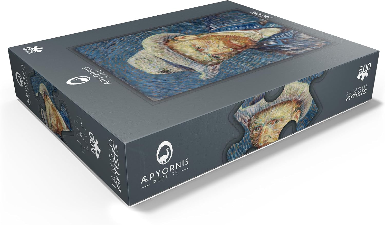 MyPuzzle Vincent Van Goghs Self-Portrait with Grey Felt Hat 1887 - Premium 500 Piece Jigsaw Puzzle for Adults