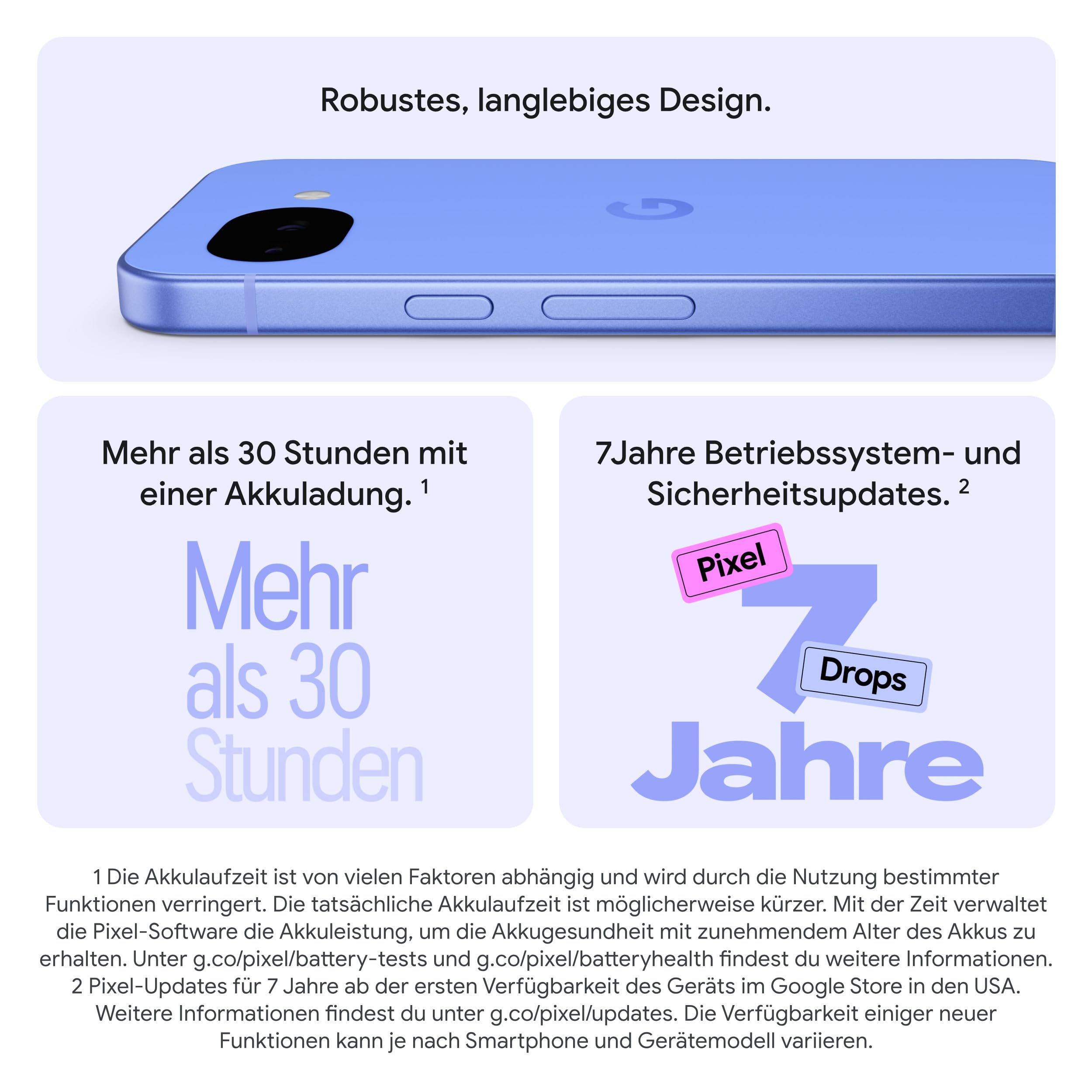 Google Pixel 10a – 7 Jahre Betriebssystem- und Sicherheitsupdates, mehr als 30 Stunden Akkulaufzeit, Kamera-Coach, Gemini Live, Pixel-Sicherheitsfunktionen - Obsidian, 128GB