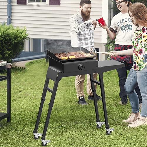 Miniatura 6 de Juego de ruedas giratorias para soporte de plancha Blackstone, paquete de 4 ruedas de plancha con freno para soporte de plancha Blackstone de 17