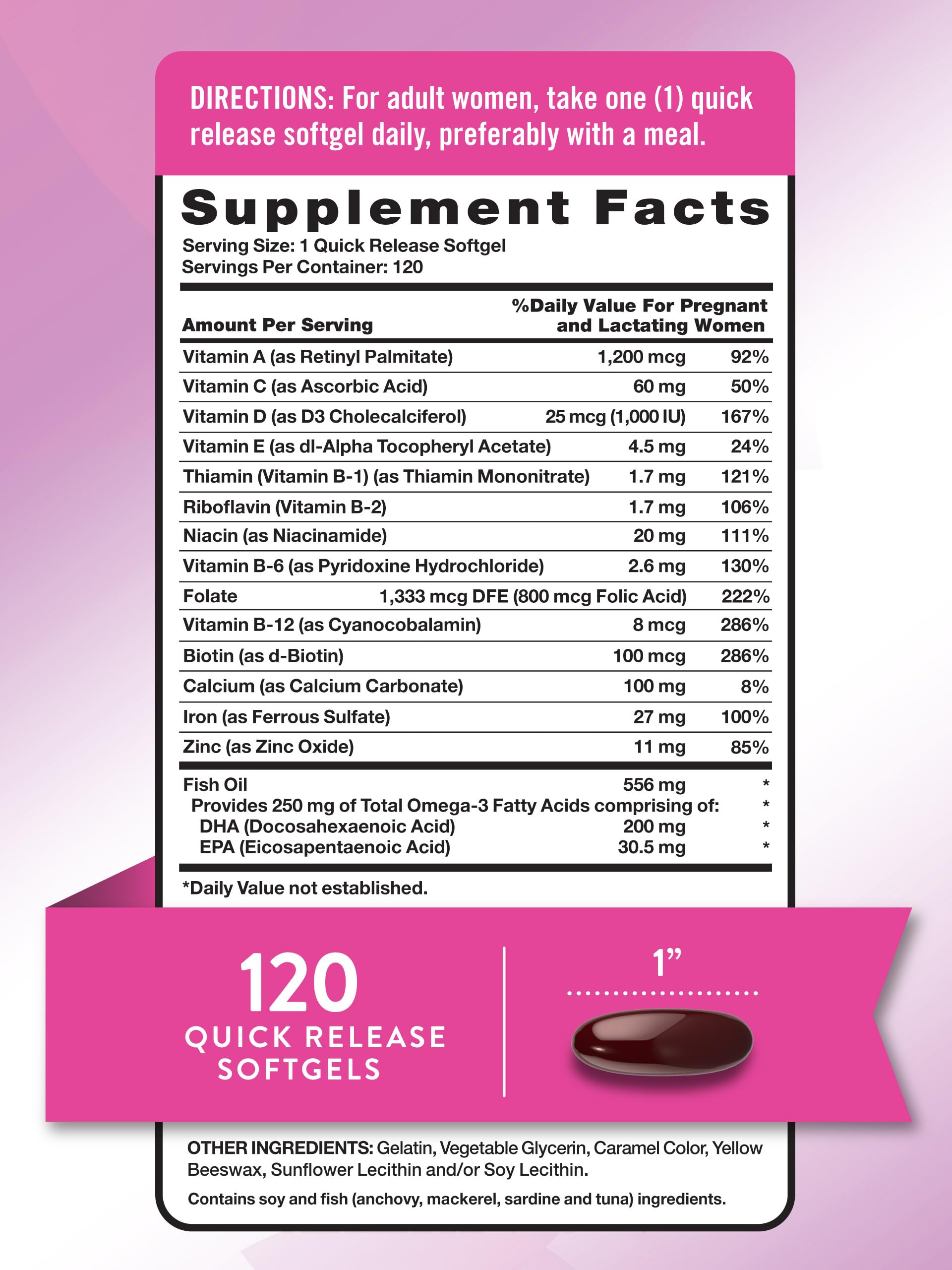Nature's Truth Prenatal Vitamin for Women | 120 Softgels — Amazon image 2