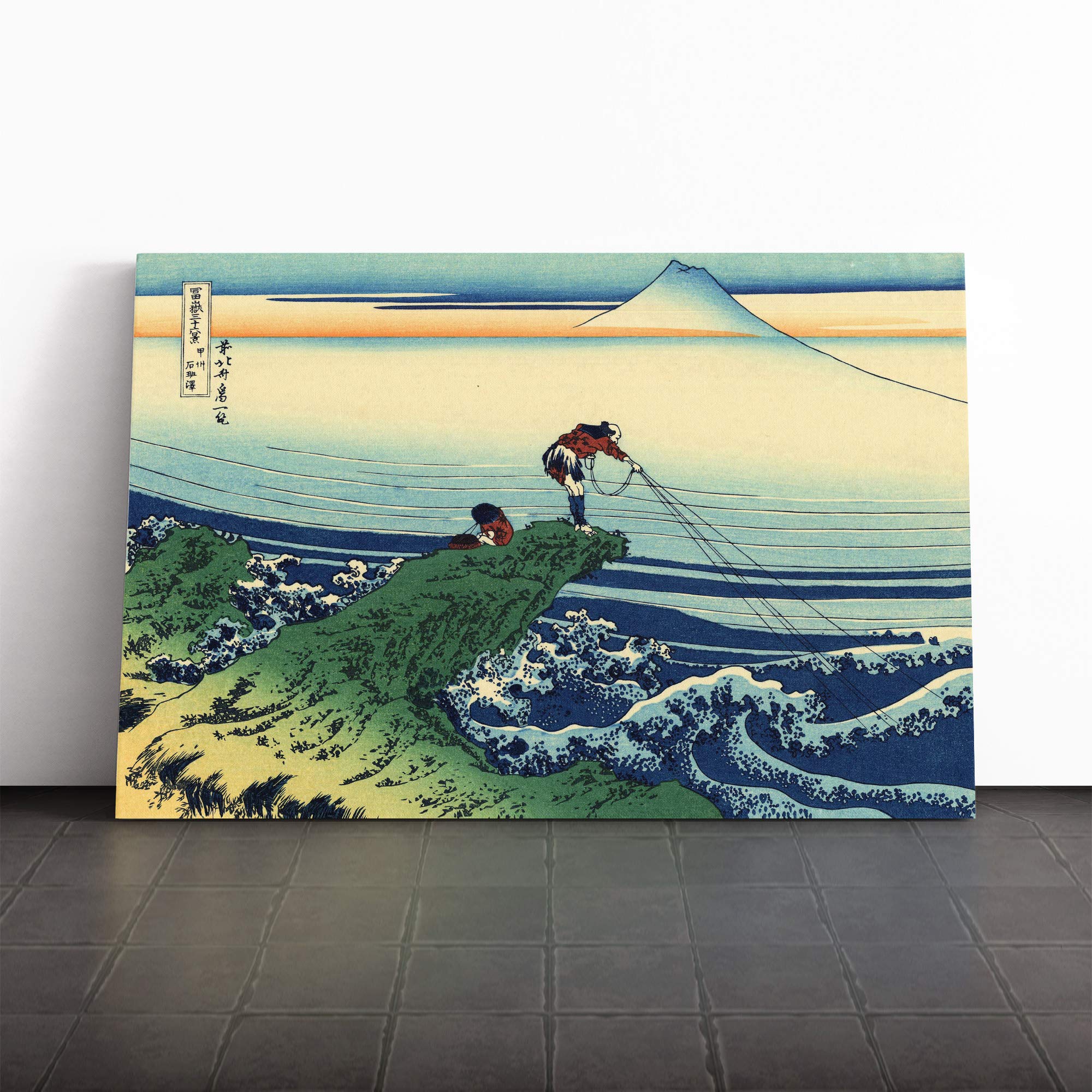 Hokusai Japanese Oriental Kajikazawa Canvas Print | Gallery Wrapped 30mm Frame Wall Art | 24x16 inches | Ready to Hang | Asian Picture | Living Room Bedroom Lounge Office