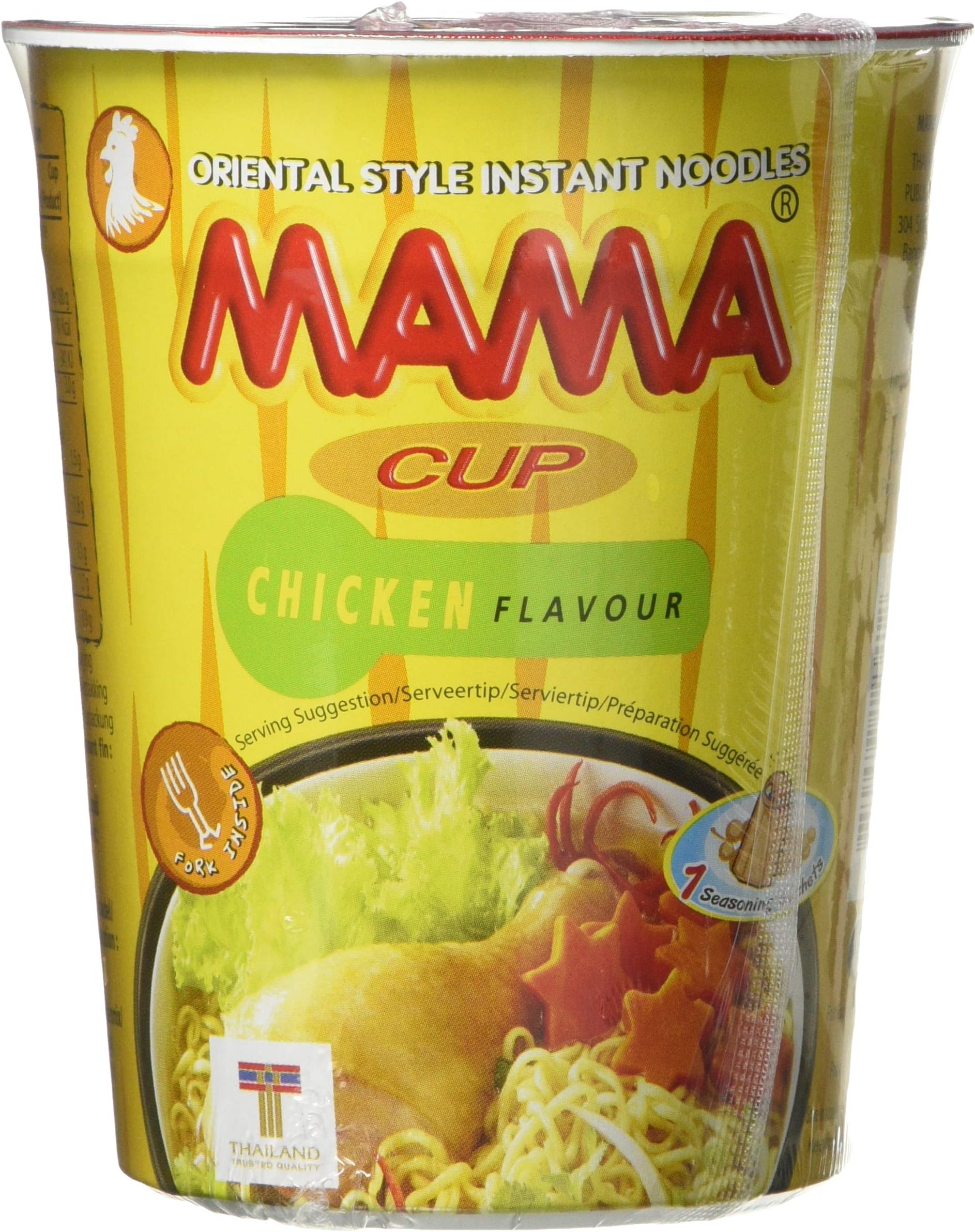 Instant Cup Noodle with Chicken Flavor 70 g - Pack of 12