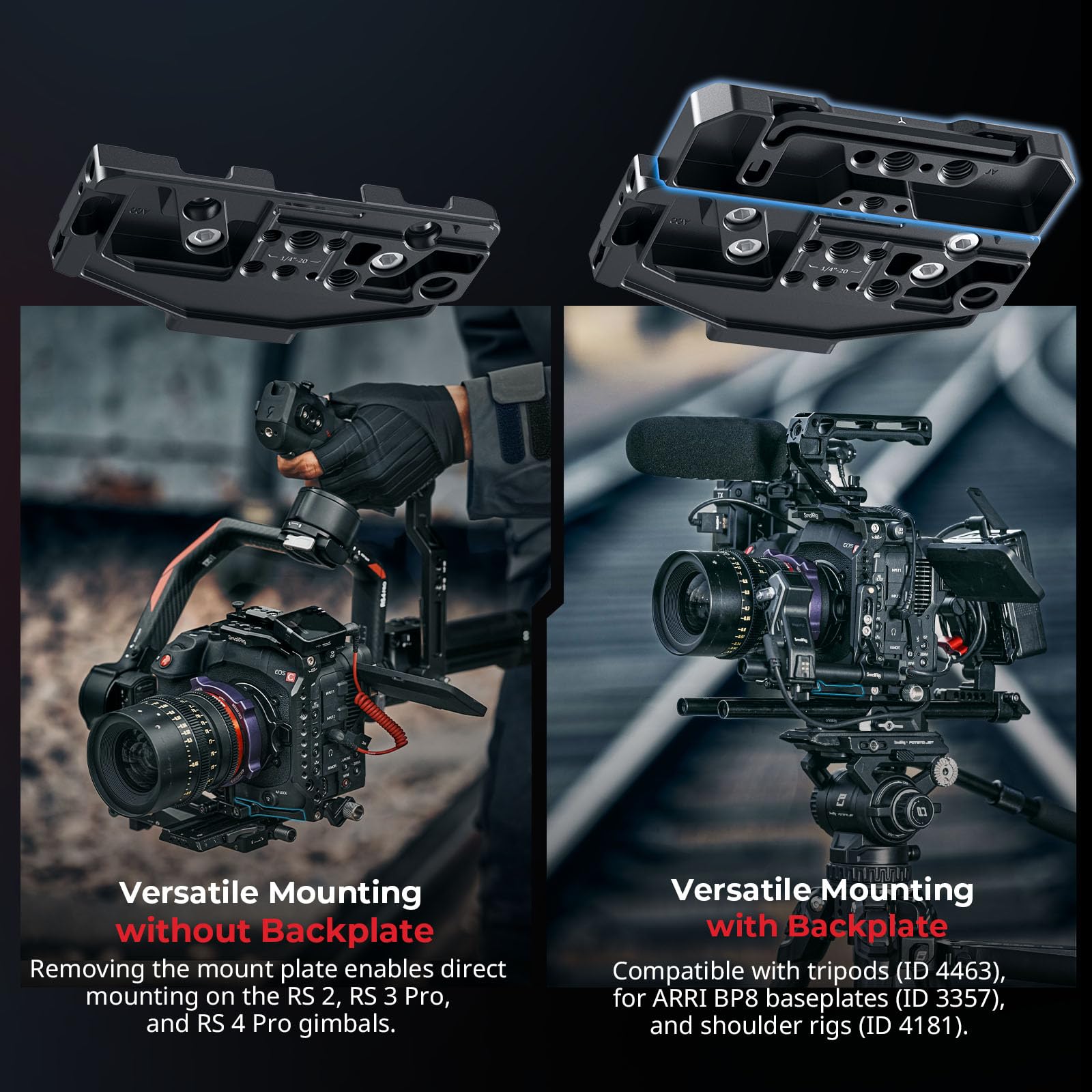 SMALLRIG Cage pour Canon C80, Conception Modulaire avec Plaque Supérieure, Latérales, et Inférieure, Rail NATO, Serre-Câble HDMI, Griffe Porte-Accessoires, Pas de Vis 1/4''-20 et 3/8''-16-5810