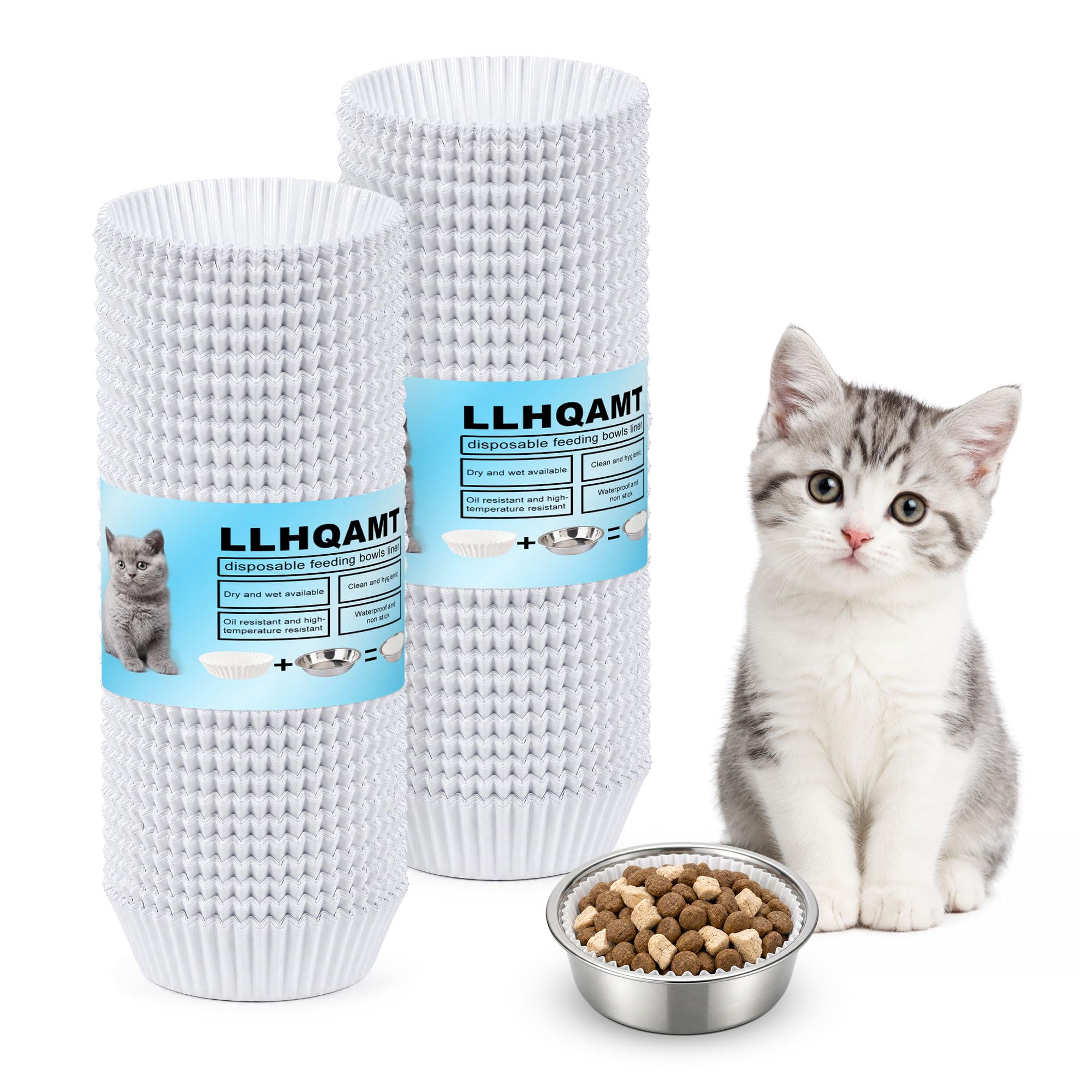 Bols jetables pour animaux domestiques papier épais doublure gamelles chatons chiots lot 600