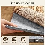 Double Sided Rug Pad Underpad 9x12 Non Slip Reversible Rug Gripper -1/4" Anti Slip Rug Underlay-Carpet Underpad for Area Rug Cushion Extra Thick Felt,Keep Your Rugs Stay in Place
