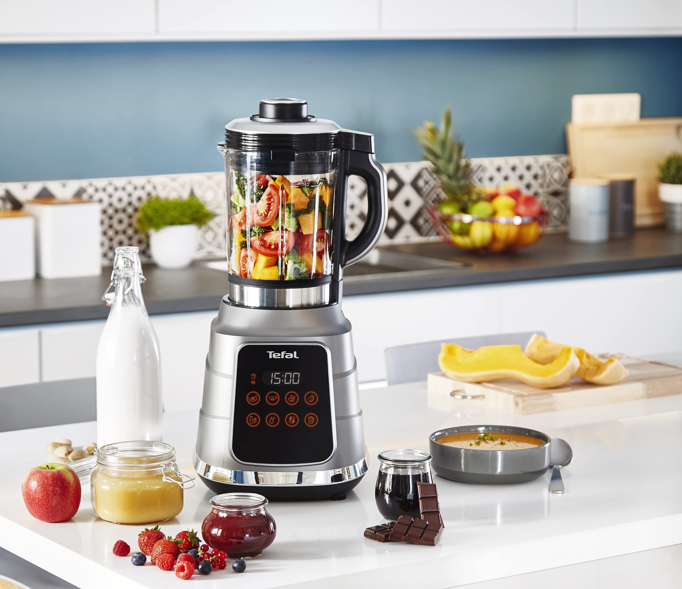 TEFAL BL985A31 ULTRABLEND BOOST VACUUM, blender kielichowy stojący, 1300W, czarno-srebrny