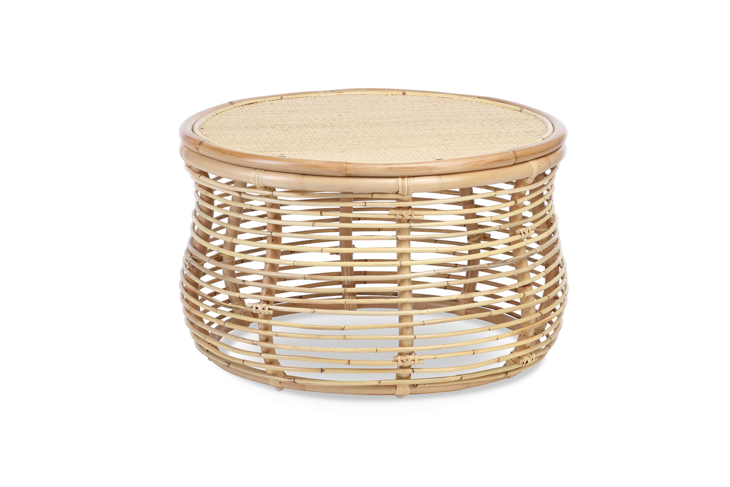 Buy Desser Royal Rattan Coffee Table Indoor Natural Circular Large