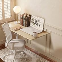 GOYLSER Fold Wall Mounted Table Folding Worktable, Addition to Garage/Home Office/Laundry Room/Home Bar/Kitchen & Dining Room