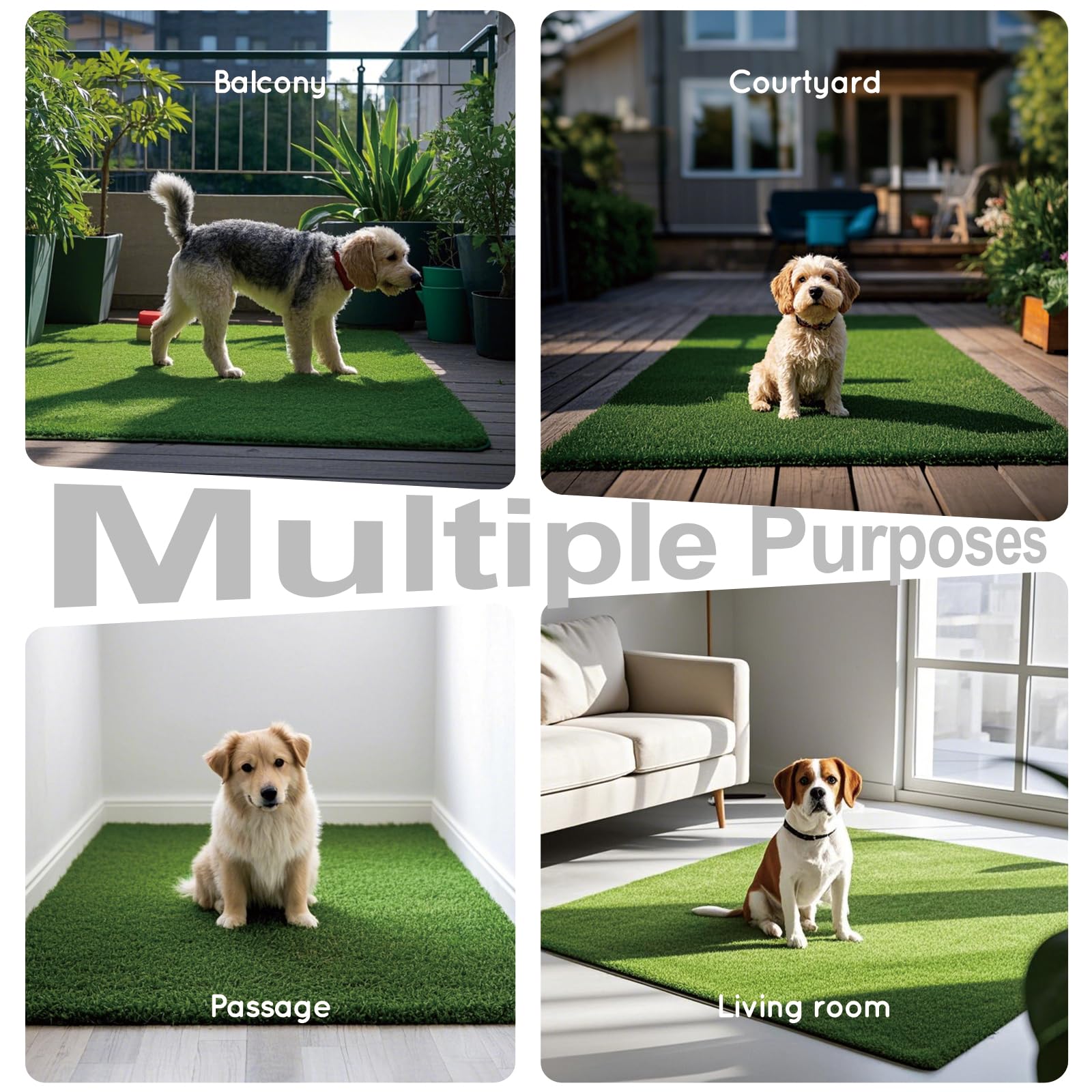 Amazon.co.jp: HQ4US 4脚 犬用芝パッド Sサイズ 55.9 cm x 35.6 cm、犬