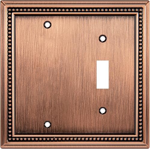 Vista 374 de Henne Bery Sunken Pearls - placa decorativa de pared para interruptor (Palanca simple, 2 unidades, níquel satinado)