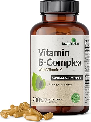 Miniatura 7 de Futurebiotics Complejo de vitamina B con vitamina C apoya la producción de energía, el sistema nervioso y el apoyo inmunológico, sin OMG, 120