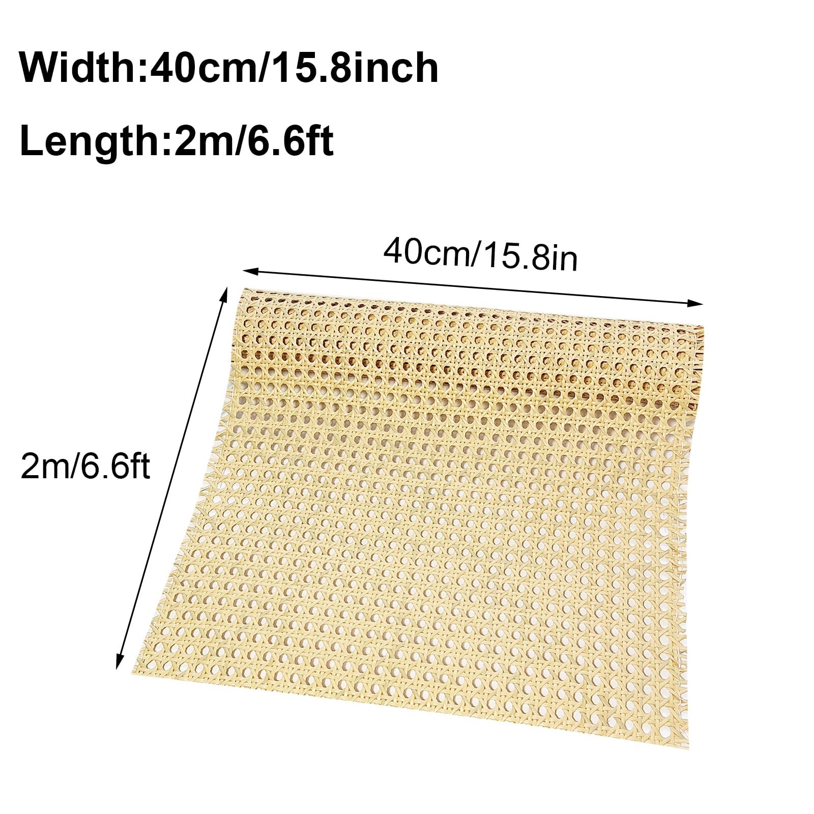 Wiener Geflecht,40x200CM Schimmelfest Rattan Geflecht Meterware,DIY Möbeldekoration Handgemachtes PE Kunststoff Flechtmatten für DIY Rattan Möbel