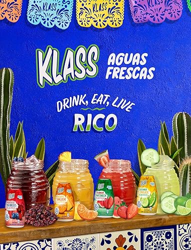 Miniatura 6 de Klass Aguas Frescas Potenciador líquido de agua, sin azúcar, sabor natural, piña, mandarina, 1.62 onzas, paquete de 4 (hace 24 porciones cada una)