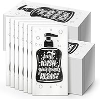 Douaowoc 200 Pack Black White Decorative Disposable Guest Towels - Fun 'Wash Hands' Bathroom Napkins for Parties, Weddings, Showers