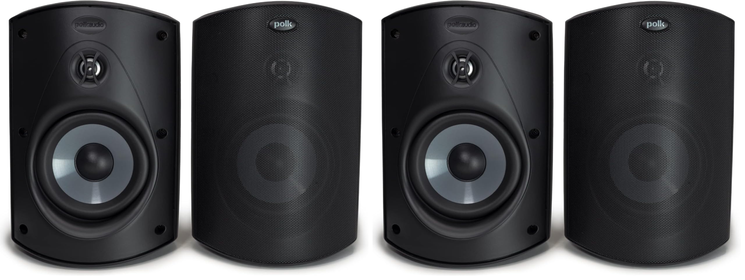 Polk Audio Atrium 5 Outdoor Speakers with Powerful Bass (Pair, Black) (Pack of 2)