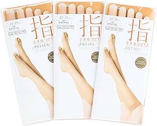 (アツギ)ATSUGI ストッキング ASTIGU(アスティーグ) 【指】 5本指 ひざ下丈 ストッキング 〈3足組〉