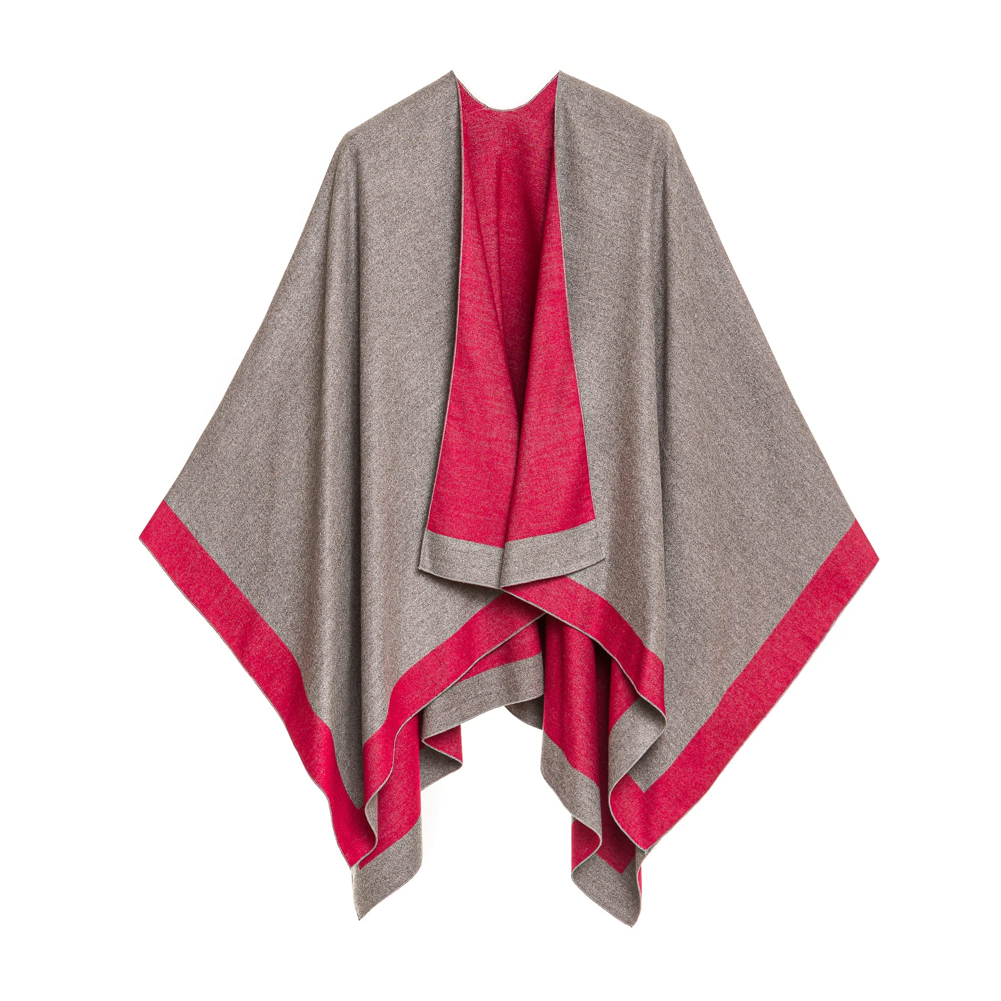 Women's Shawl Wrap Poncho Ruana Cape Cardigan Sweater Open Front for Fall Winter