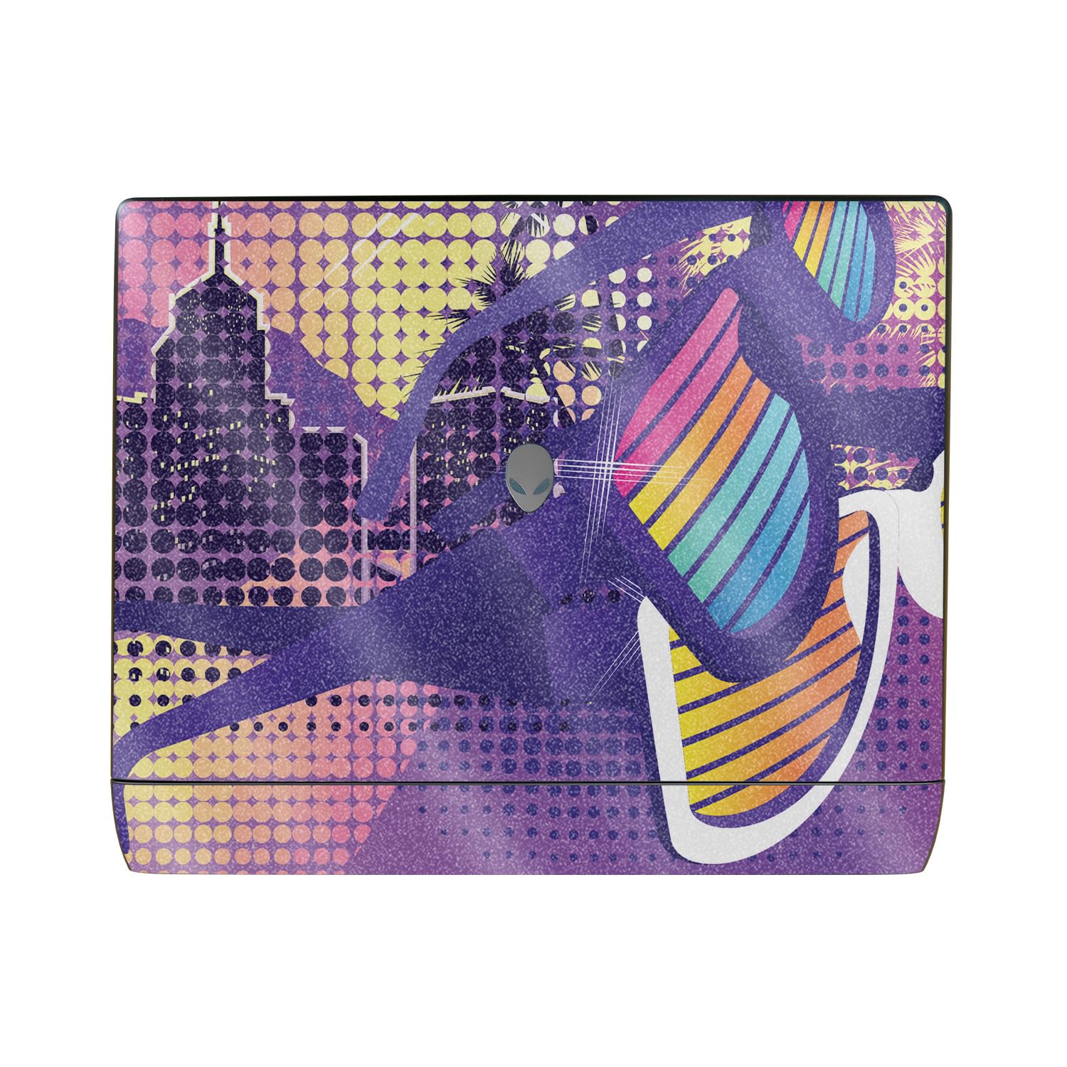 Glossy Glitter Laptop Skin Compatible with Alienware 16 Area-51 (2025) - Shutter Shades - Premium 3M Vinyl Protective Wrap Decal Cover - Easy to Apply | Crafted in The USA by MightySkins