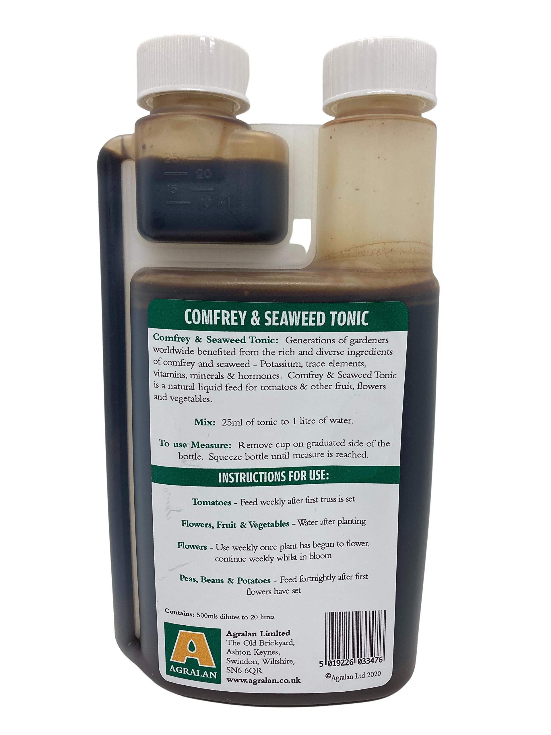 Agralan Comfrey and Seaweed Tonic Concentrate 500ml (Makes 20 litres), Clear - Image 2