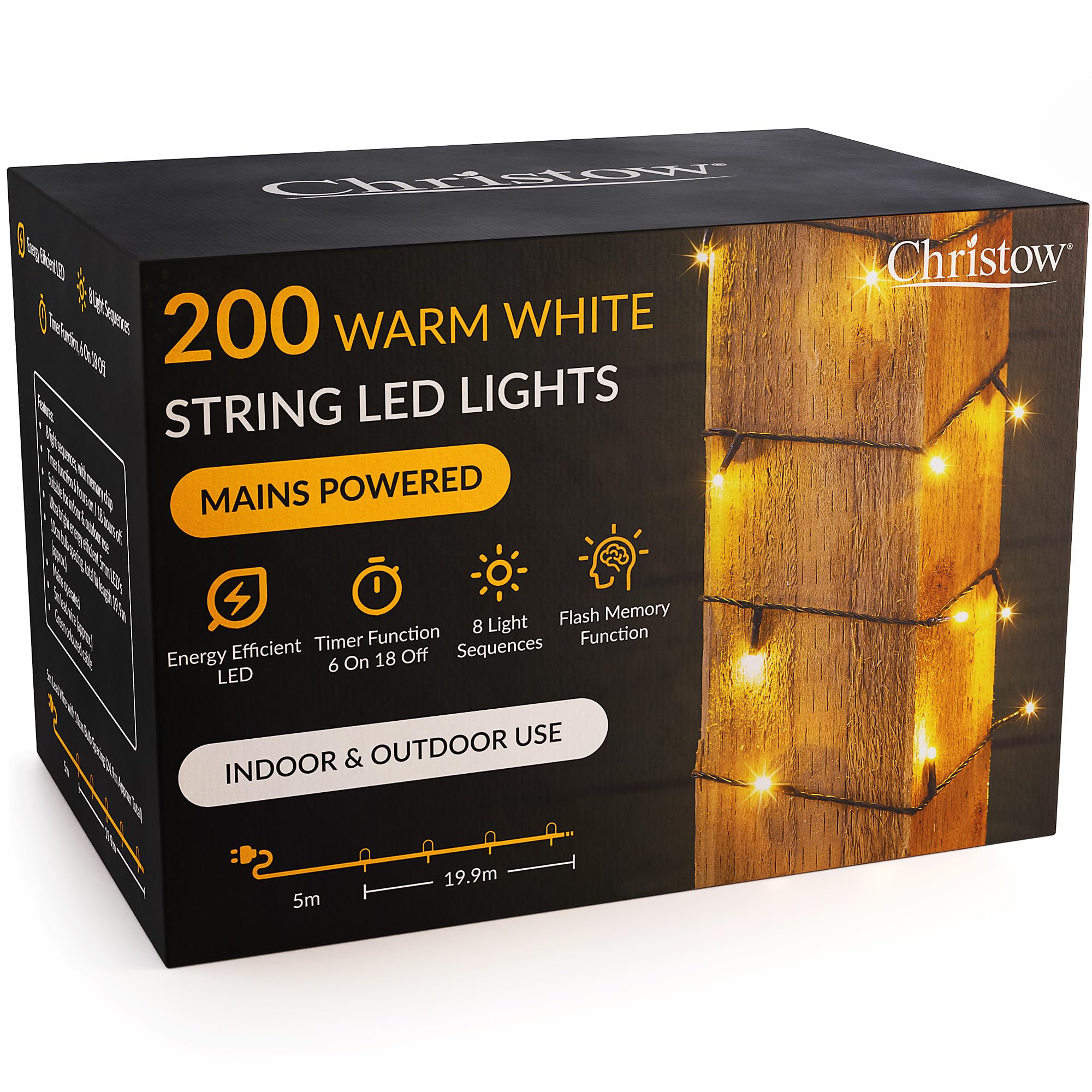 Christow White Led Christmas String Lights