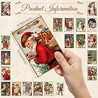 Vista 5 de Nuanchu 80 tarjetas postales de Navidad vintage de 4 x 6 pulgadas, tarjetas de felicitación de Papá Noel, tarjetas de Navidad retro, reimpresión