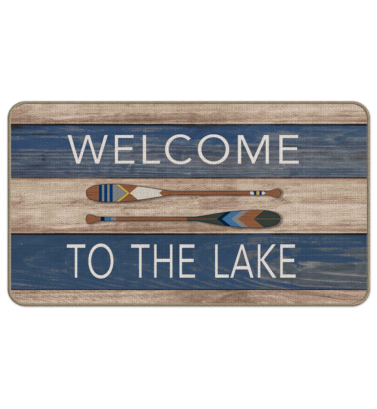 Welcome to The Lake Decorative Indoor Outdoor Doormat, New House Front Door Mat 17 x 30 Inch for Lake Home Room Entrance, Gifts for Lake Lover, Lake