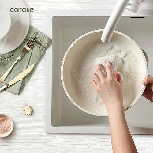 Miniatura 8 de CAROTE Juego de ollas y sartenes, juego de utensilios de cocina antiadherentes, mango desmontable, juegos de utensilios de cocina de inducción