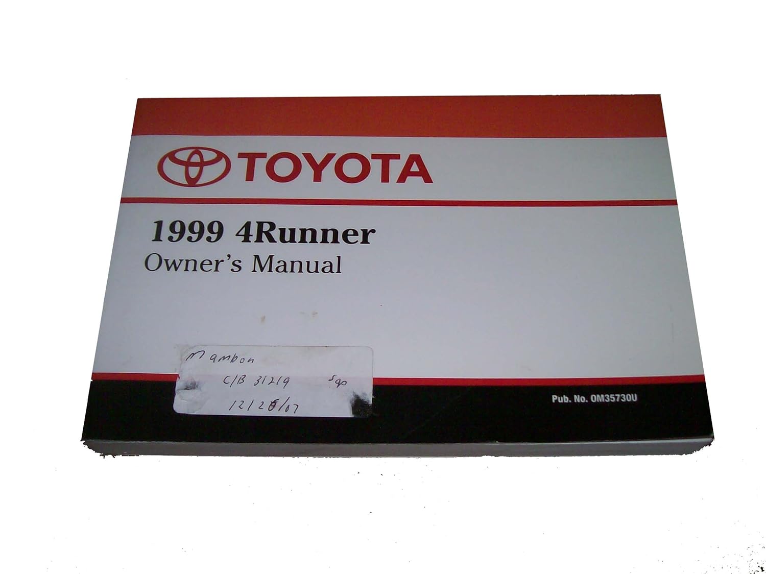 1999 Toyota 4Runner Owners Manual Toyota Books