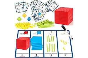 Build Number Sense: Base Ten Blocks Hands-on Math Kit for Kids