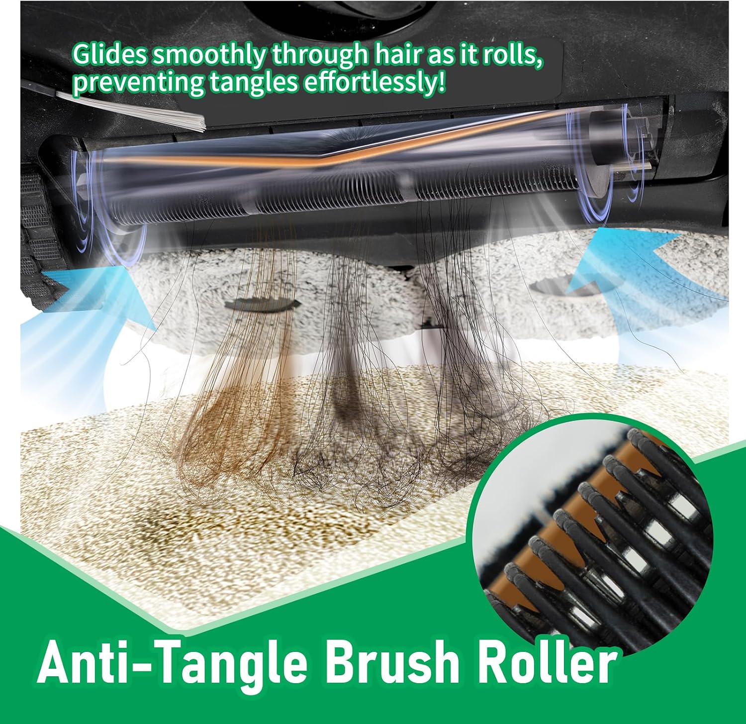 L40 Ultra TriCut Main Brush Replacement Compatible with Dreame X40 Ultra/X30 Ultra/L10s Pro Ultra/L10s Ultra/L20 Ultra | Anti-Hair Wrap Roller | Deep Cleaning for Pet Hair, Carpet & Hard Floor