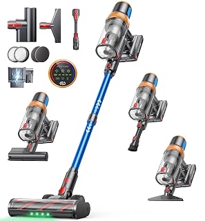 INTETURE Cordless Vacuum Cleaner, 600W 50KPA 65Mins Vacuum Cleaners with LED Display, Self-Standing Cordless Vacuum, Anti-Tangle, Rechargeable Stick Vacuum for Home/Pet Hair/Carpet - Amazon product rated Grade A