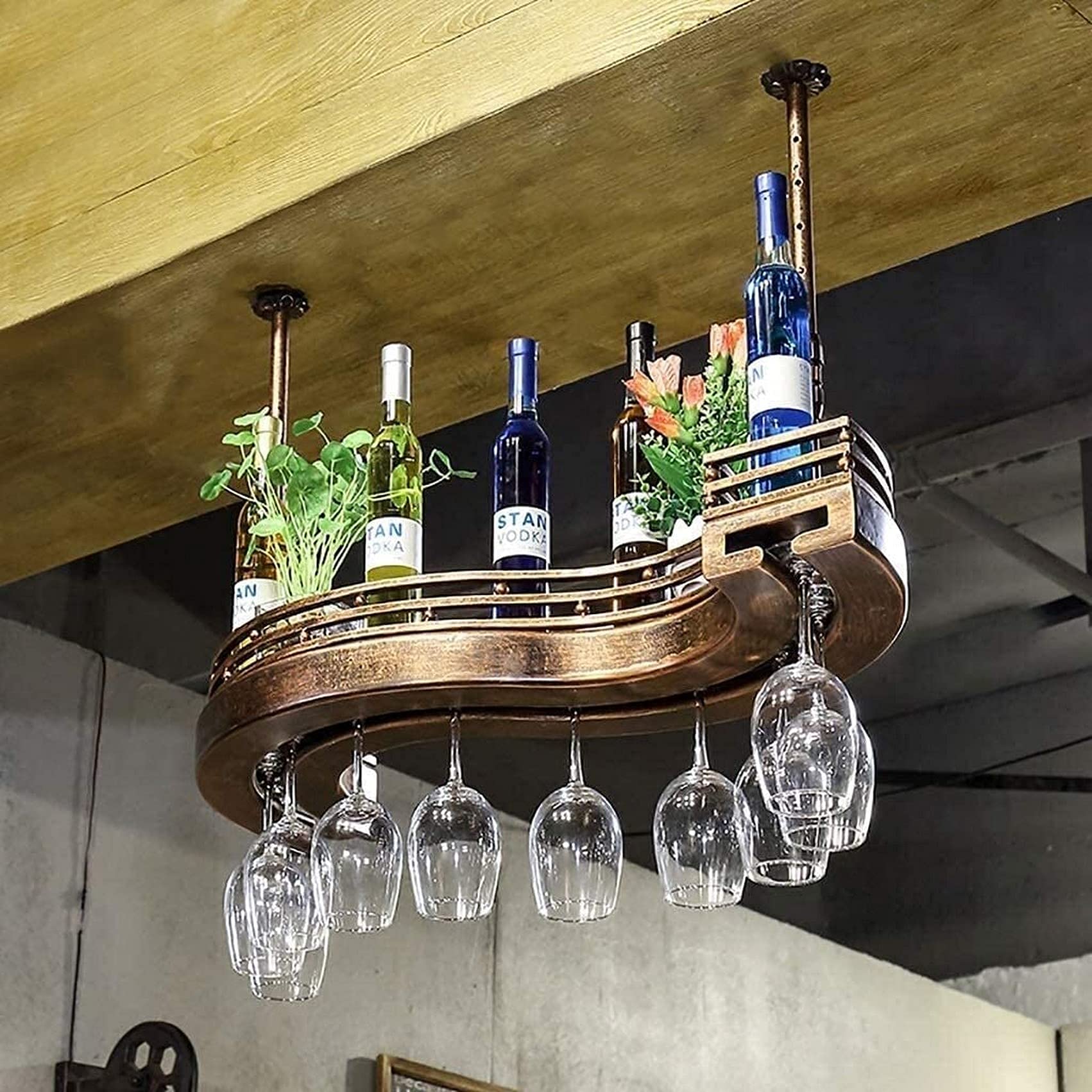 Porte-bouteilles industriel pour sublimer vos soirées et apéritifs dînatoires