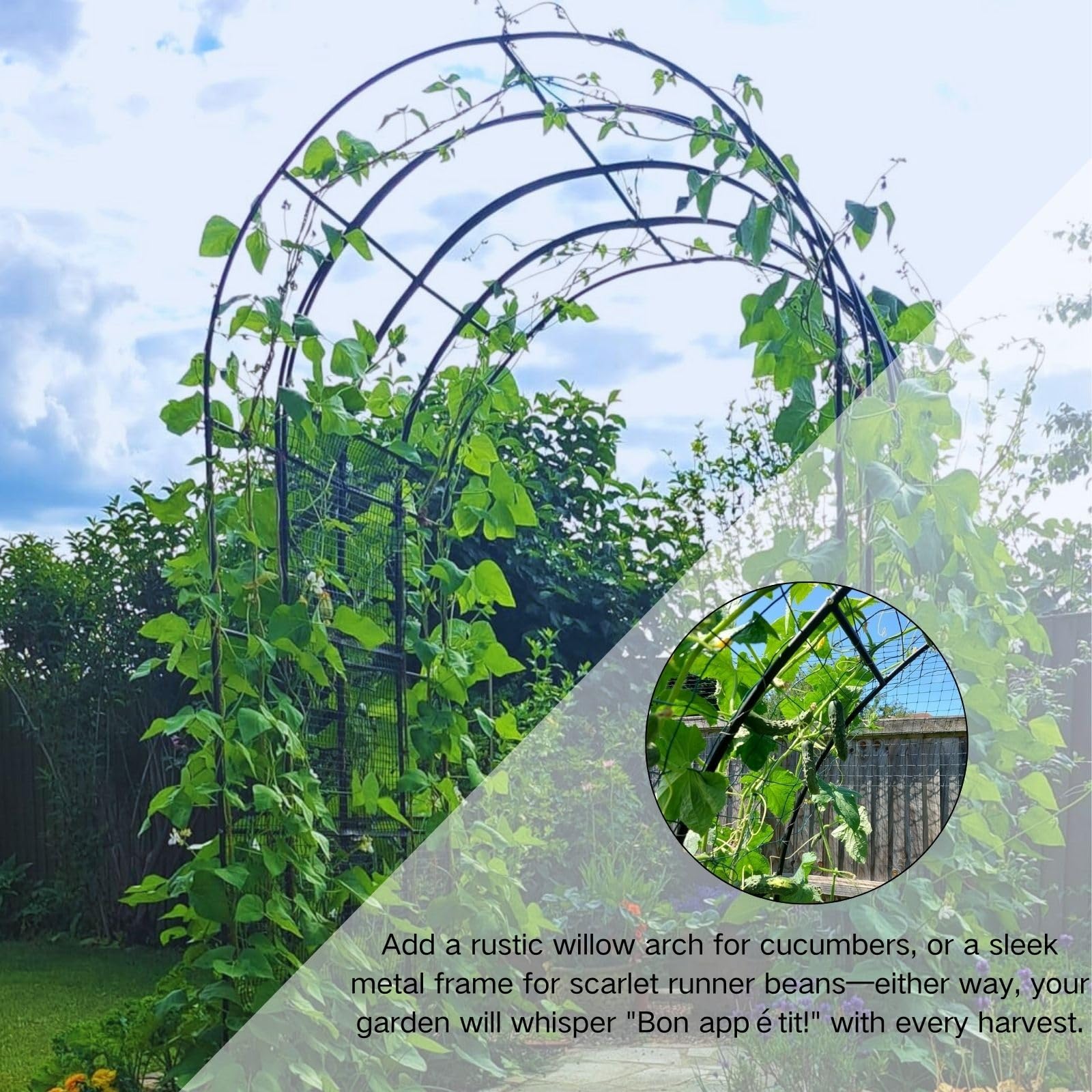 Generisch Metall-Gartenbogen für Hochzeiten im Freien – Robuste, wetterfeste Pergola, verstellbare Breite 0,8–3,5 m, Elegantes grünes Design, 240 cm breit x 220 cm hoch