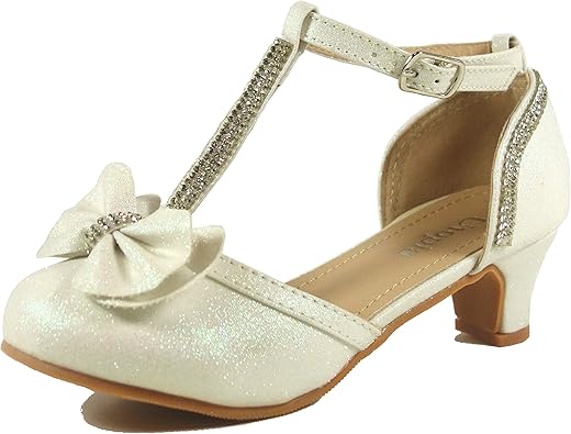 Nova Utopia sandália infantil meninas salto médio baixo sandália floral  sapato feminino (tamanho 9-4) | Amazon.com.br