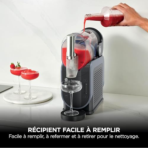 Ninja SLUSHi Machine à boissons glacées, granités, cocktails, frappés, milkshakes et jus glacés, vu sur TikTok, sans glace ni préparation requises, capacité 1,9 l, bleu et gris FS301EU - 2